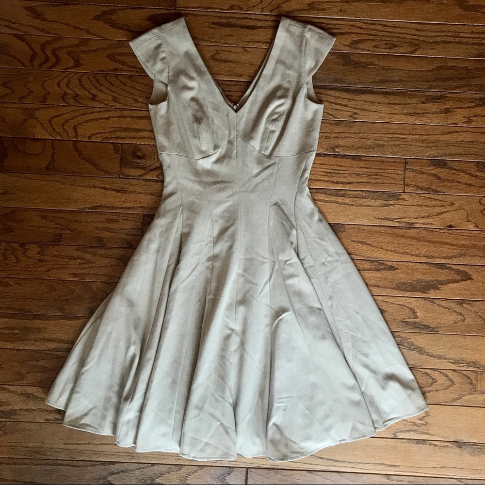 Calvin Klein Tan Fit n Flare Cocktail Dress